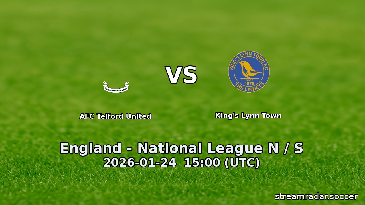 AFC Telford United vs King's Lynn Town