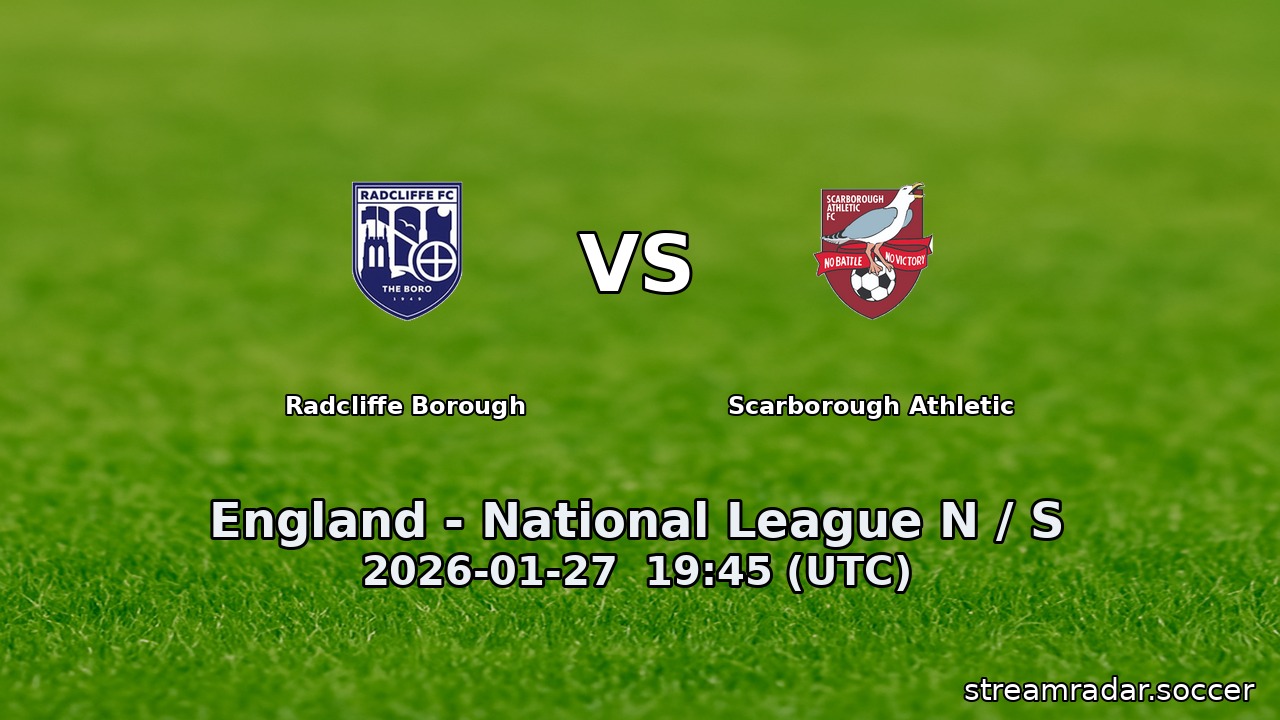 Radcliffe Borough vs Scarborough Athletic