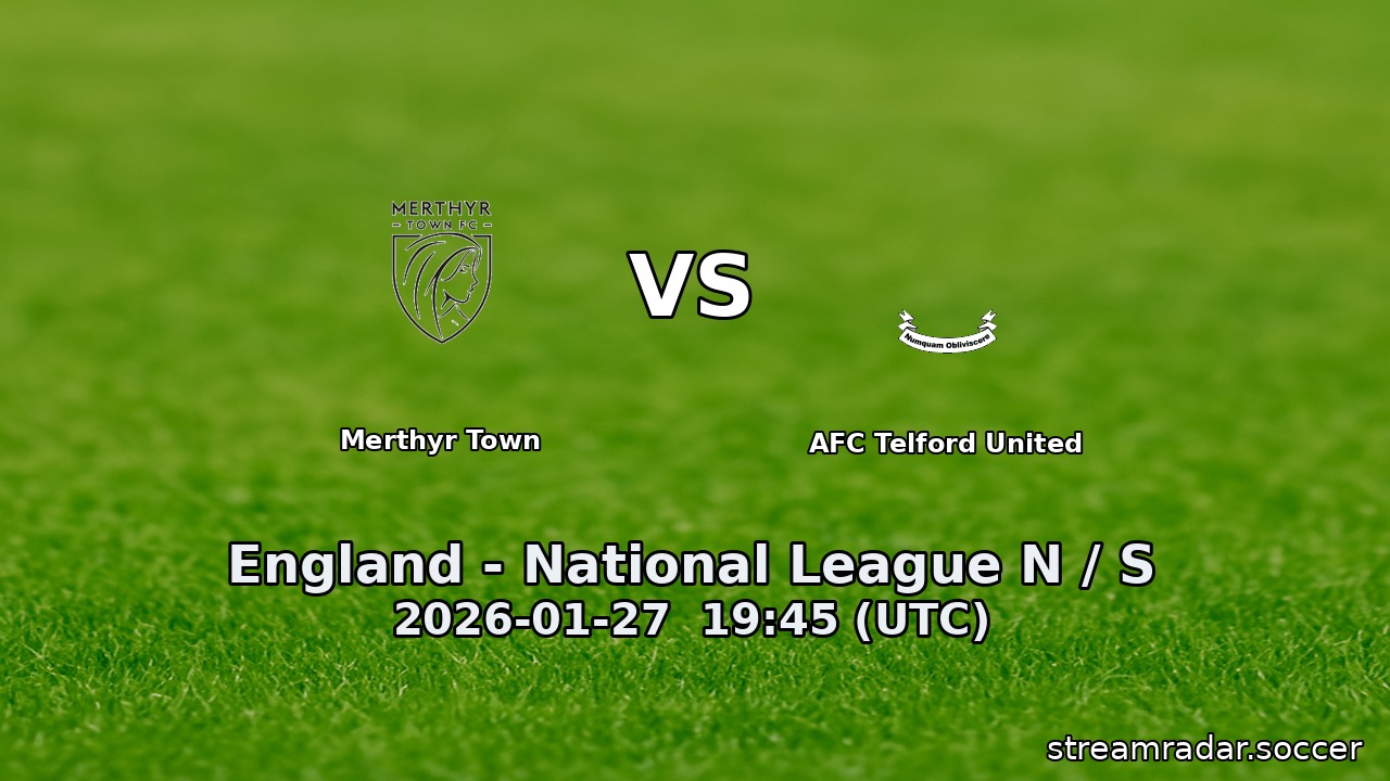 Merthyr Town vs AFC Telford United