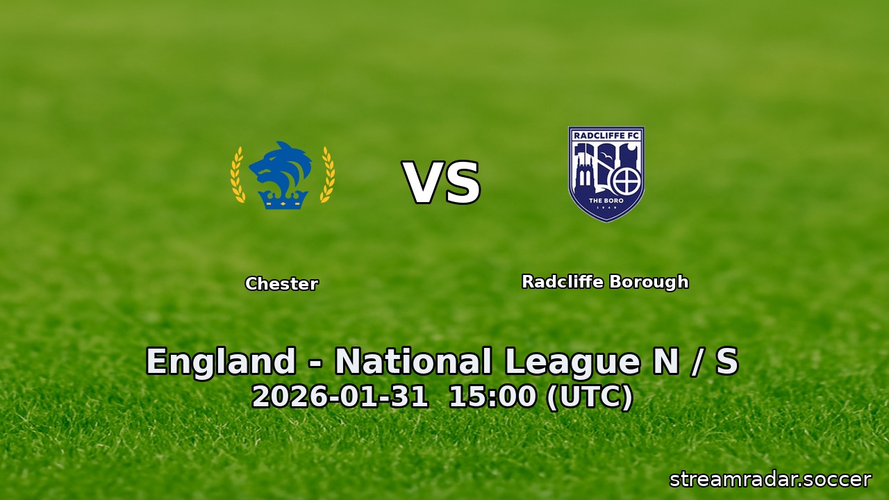 Chester vs Radcliffe Borough
