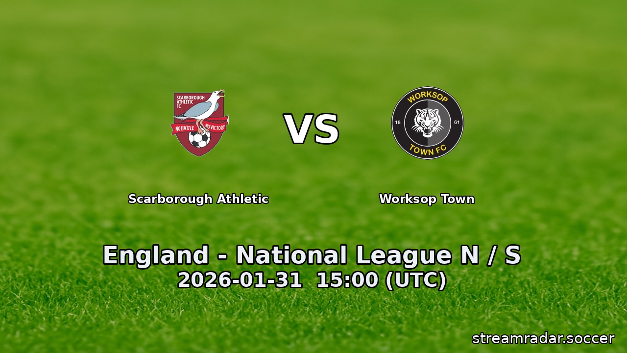 Scarborough Athletic vs Worksop Town
