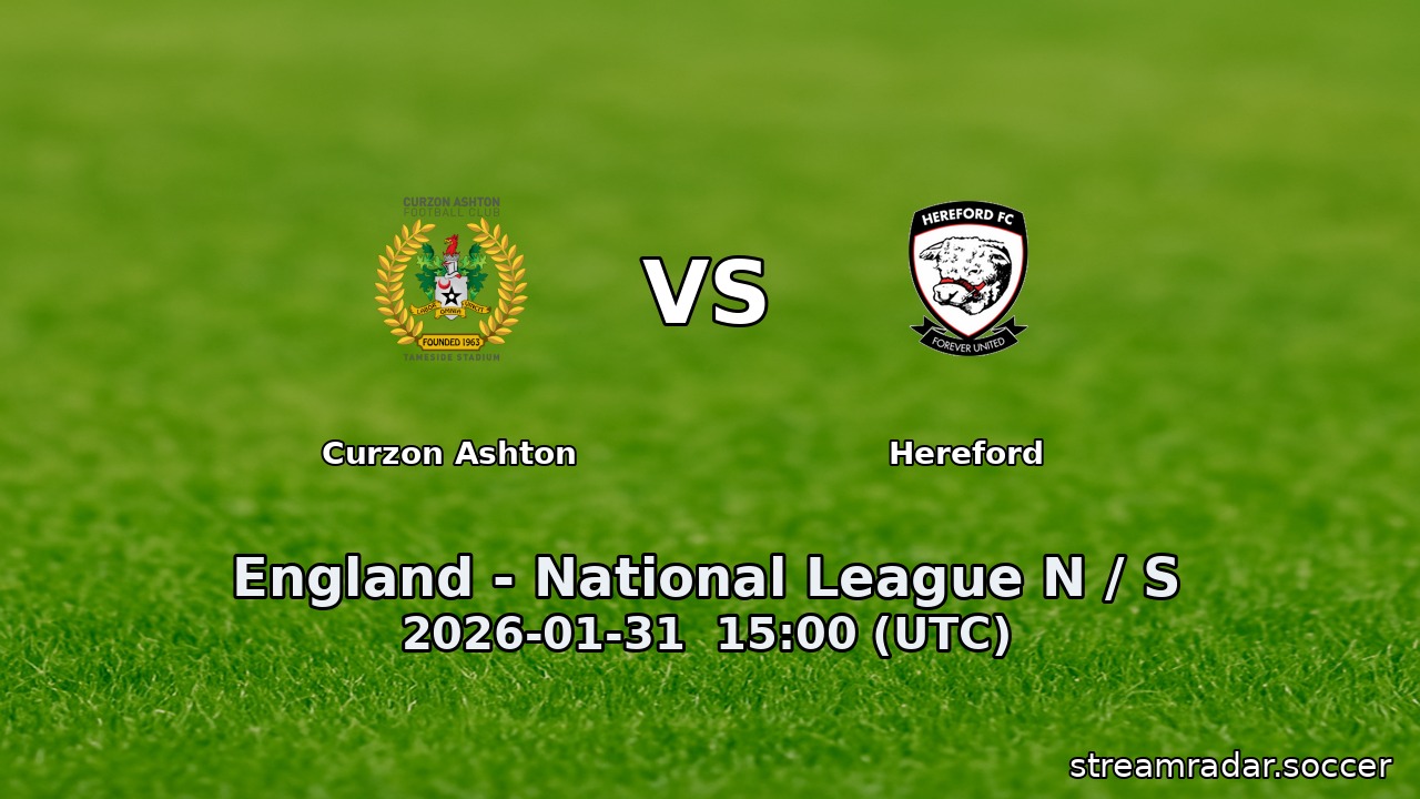 Curzon Ashton vs Hereford