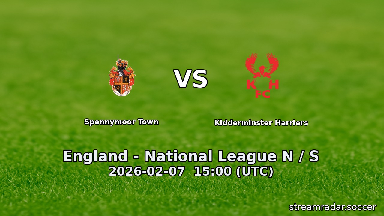 Spennymoor Town vs Kidderminster Harriers