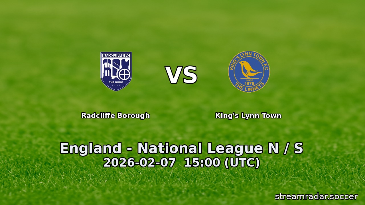 Radcliffe Borough vs King's Lynn Town