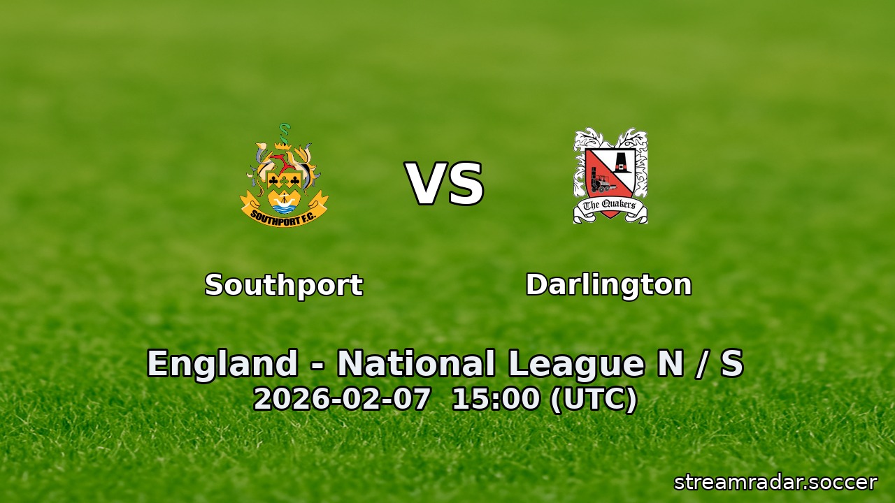 Southport vs Darlington