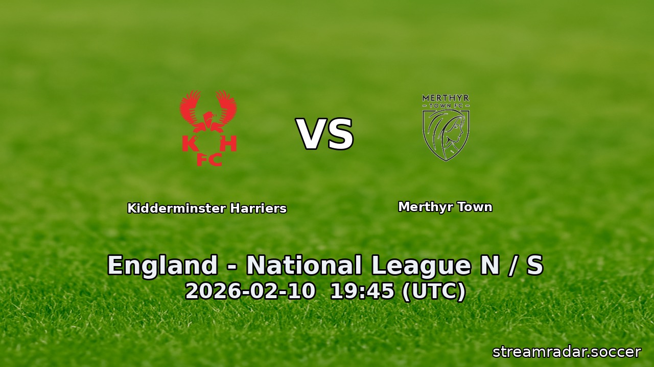 Kidderminster Harriers vs Merthyr Town