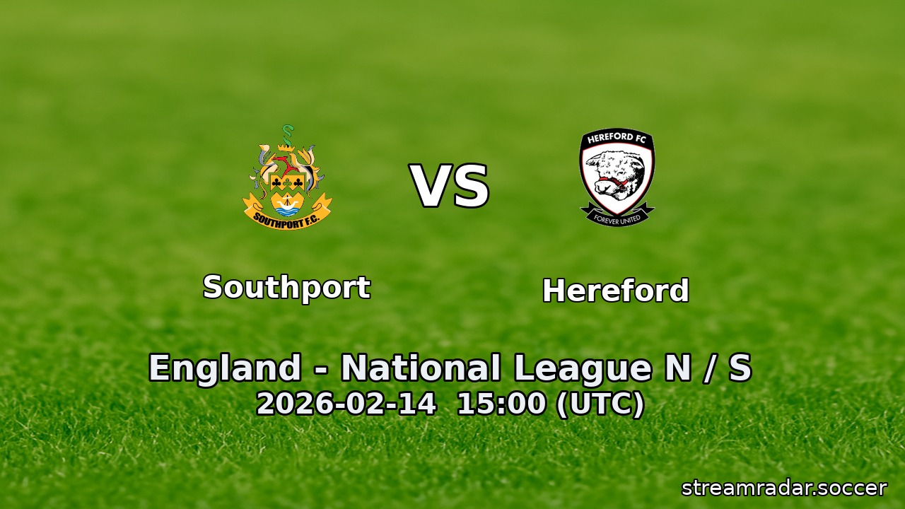 Southport vs Hereford
