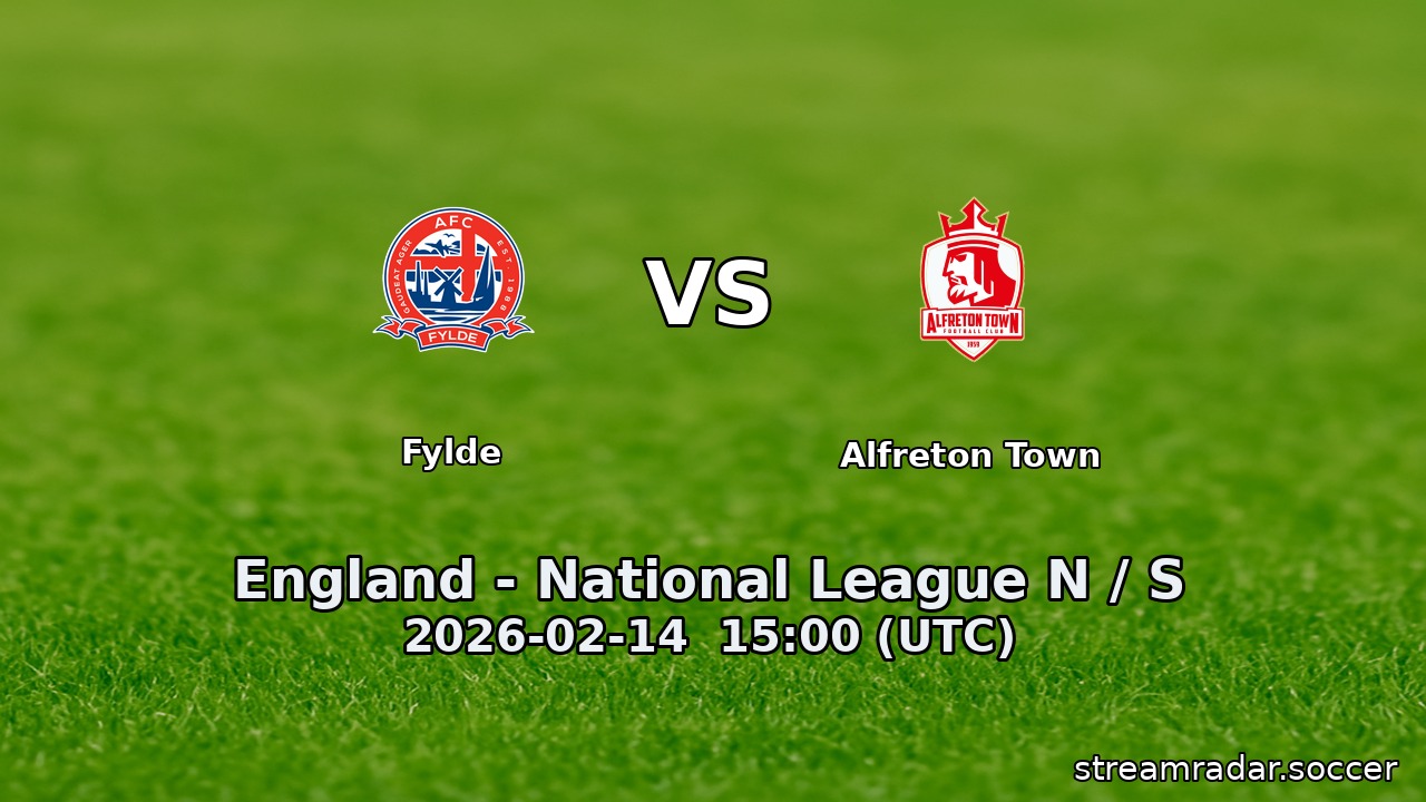 Fylde vs Alfreton Town