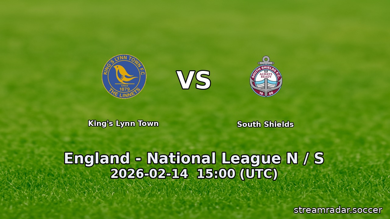 King's Lynn Town vs South Shields