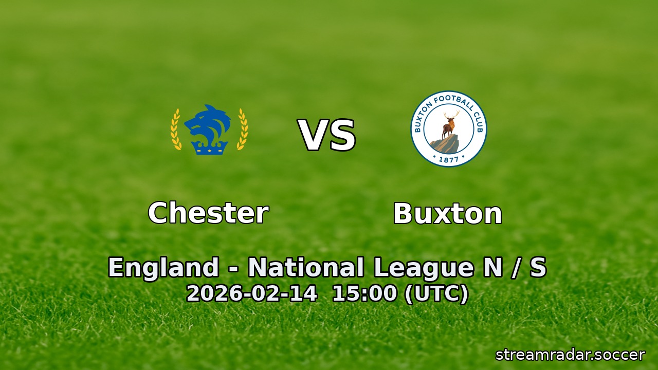 Chester vs Buxton