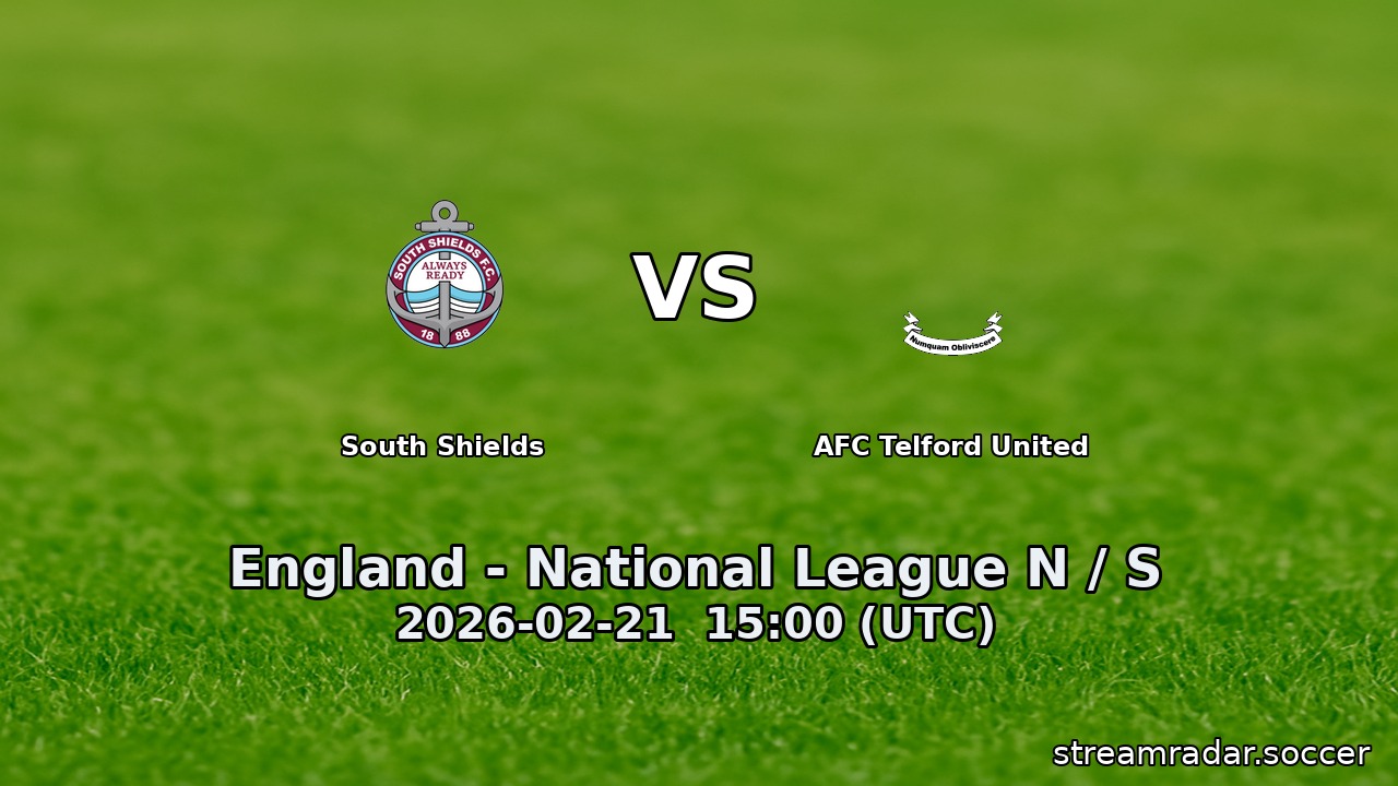 South Shields vs AFC Telford United