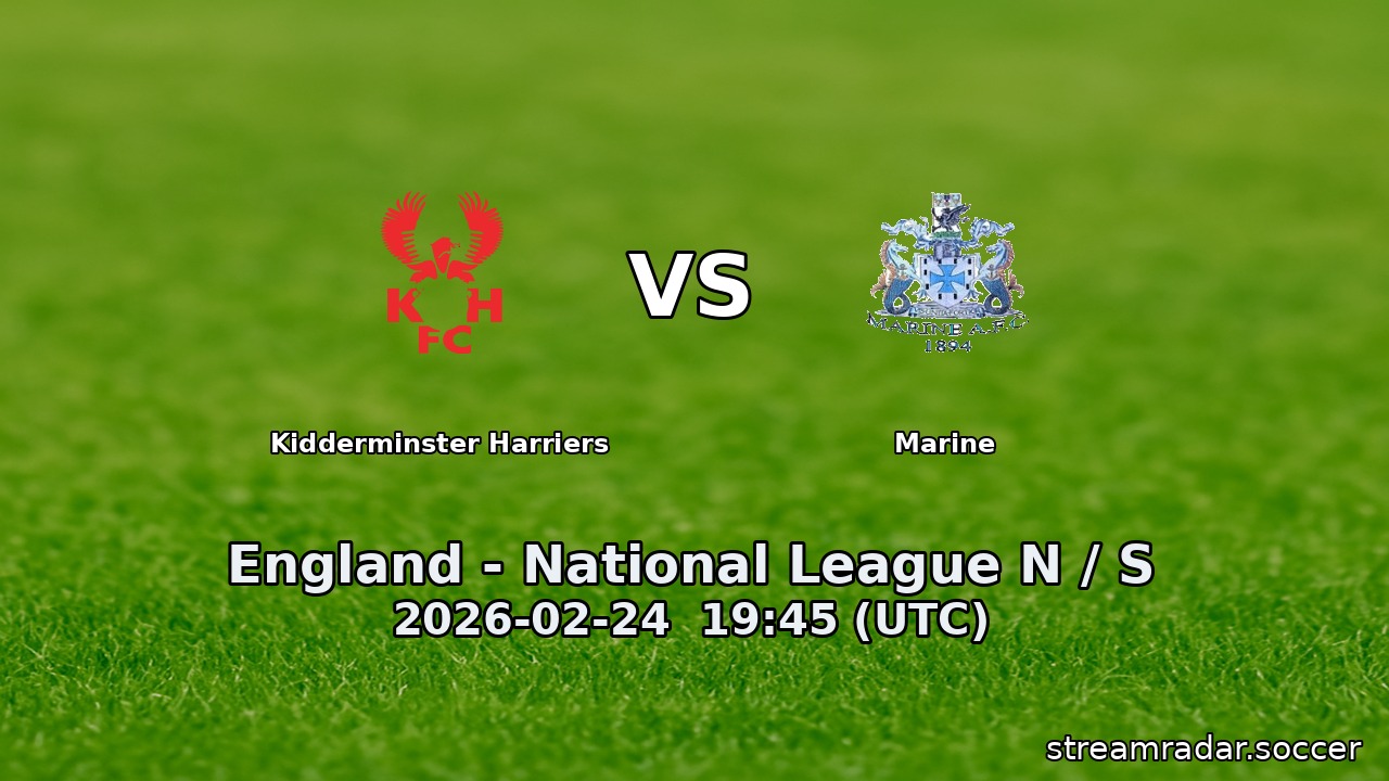 Kidderminster Harriers vs Marine