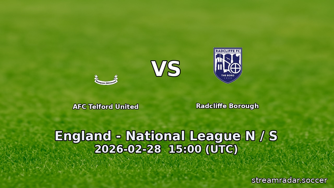 AFC Telford United vs Radcliffe Borough