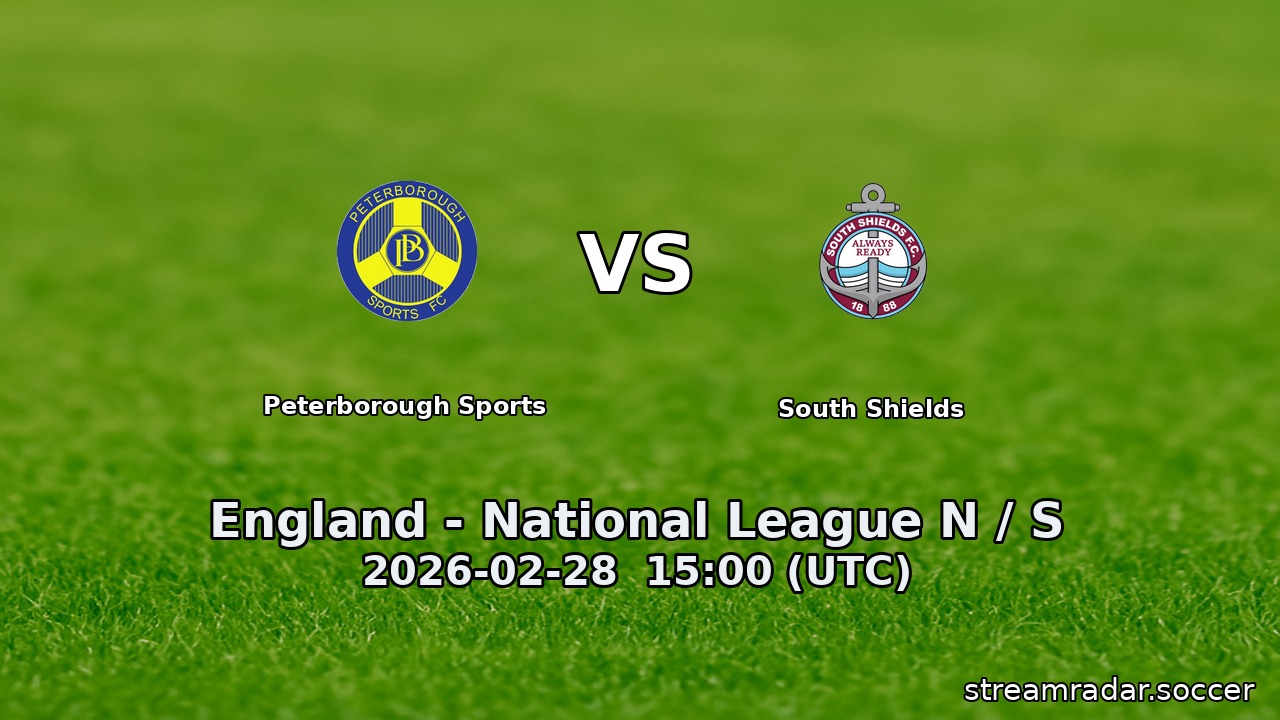 Peterborough Sports vs South Shields