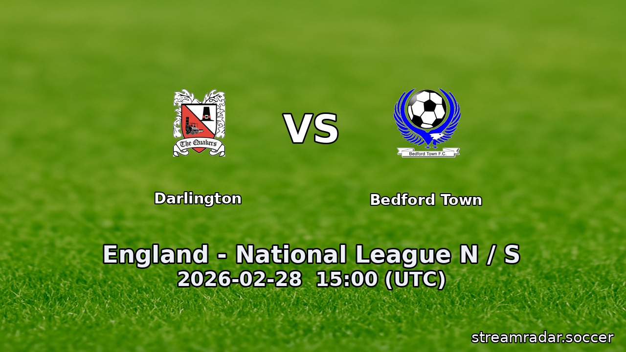 Darlington vs Bedford Town