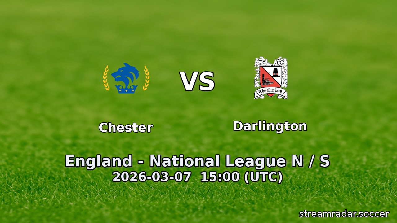 Chester vs Darlington