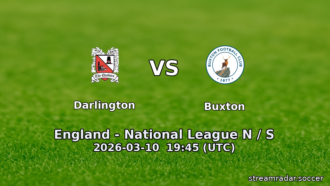 Darlington vs Buxton