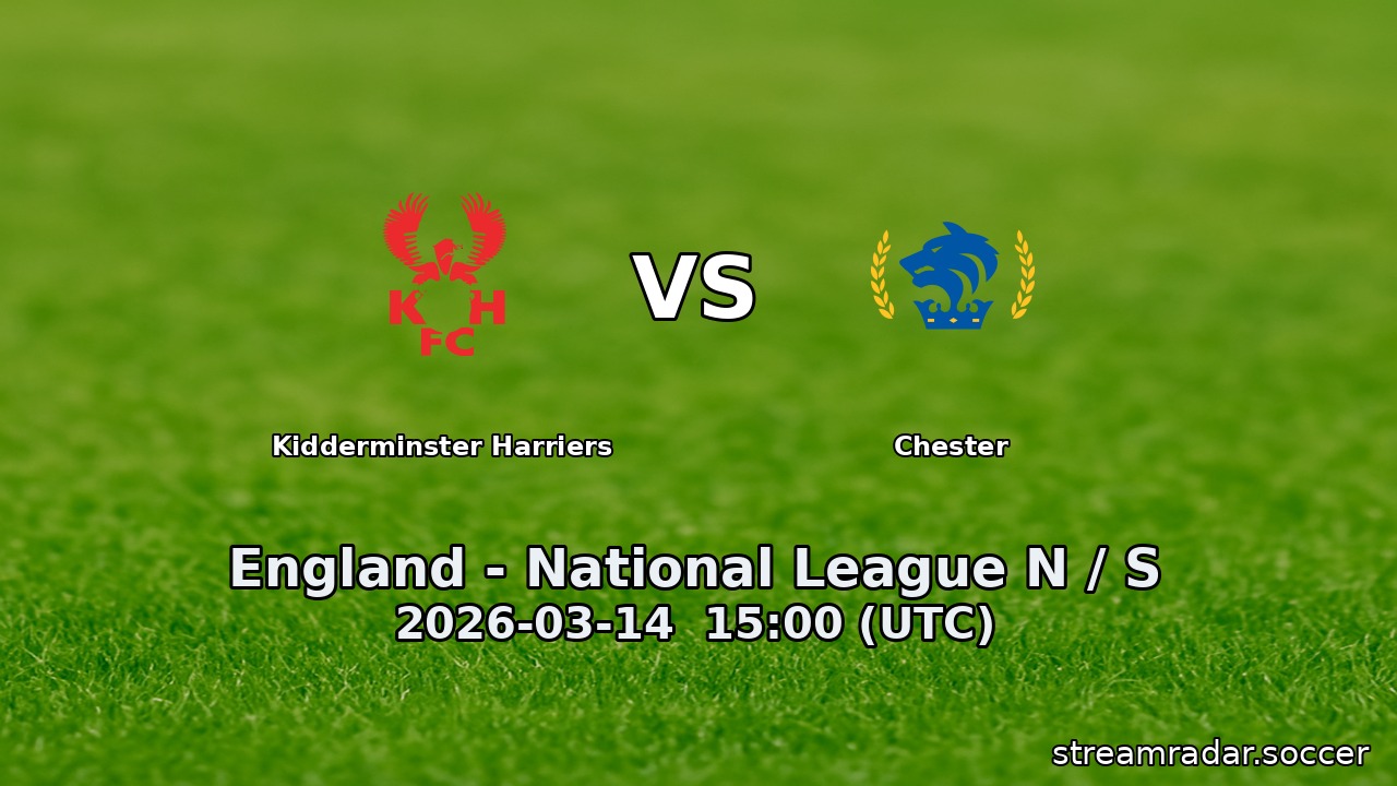 Kidderminster Harriers vs Chester