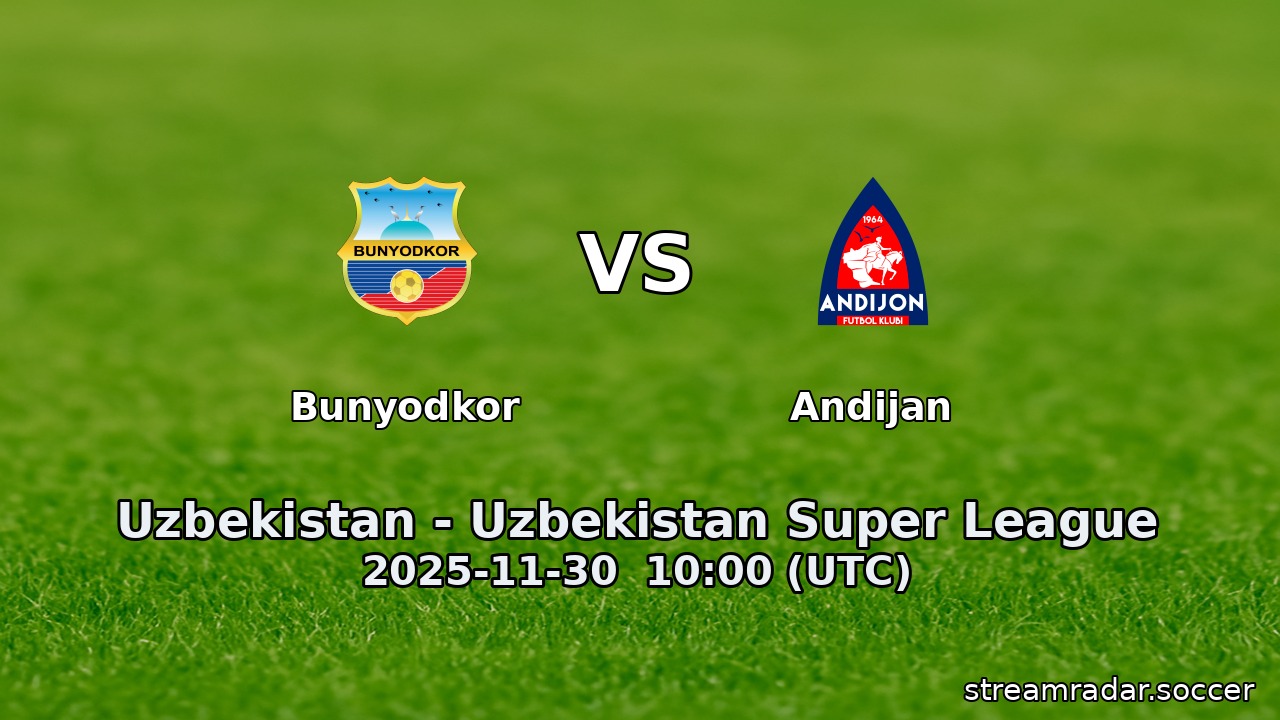Bunyodkor vs Andijan