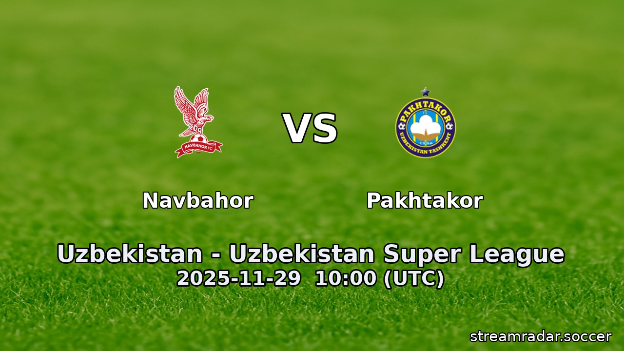 Navbahor vs Pakhtakor
