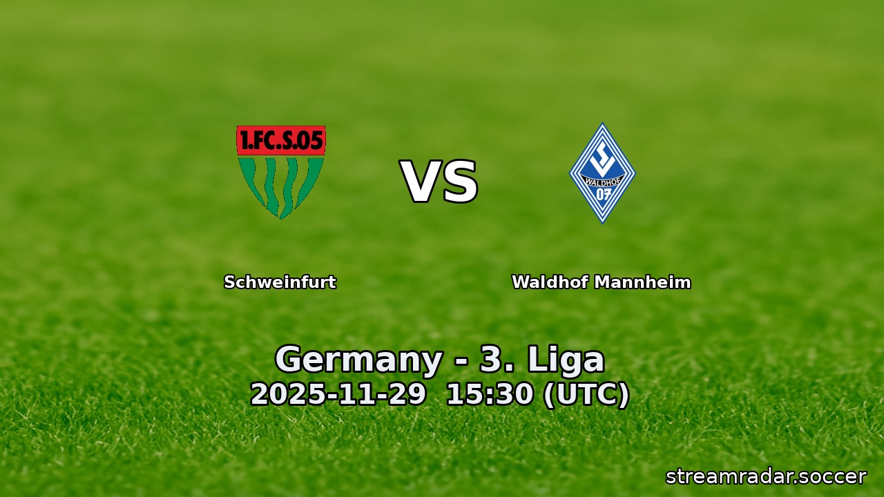 Schweinfurt vs Waldhof Mannheim