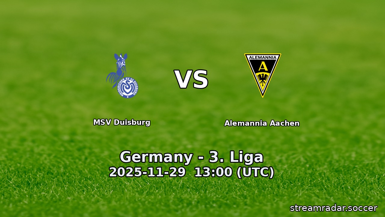 MSV Duisburg vs Alemannia Aachen