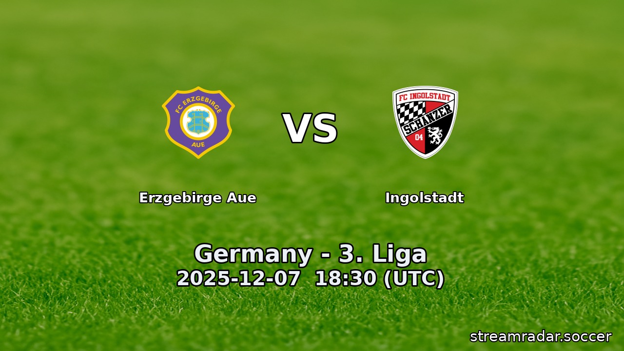 Erzgebirge Aue vs Ingolstadt