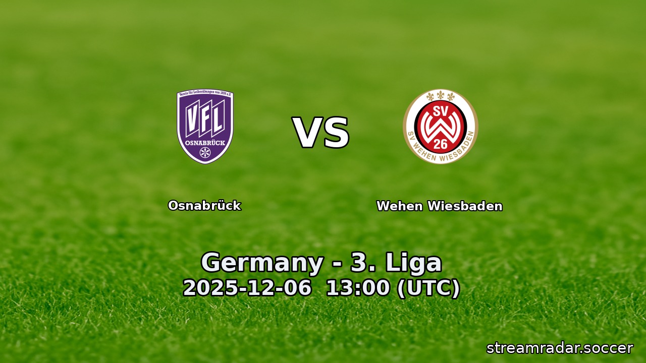 Osnabrück vs Wehen Wiesbaden
