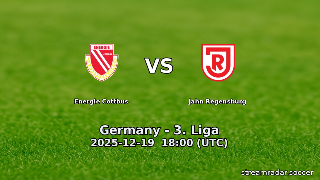 Energie Cottbus vs Jahn Regensburg