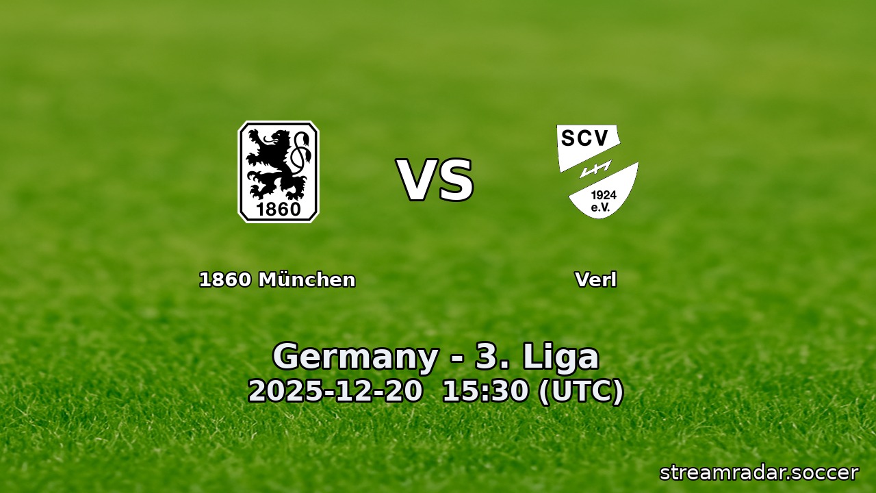 1860 München vs Verl