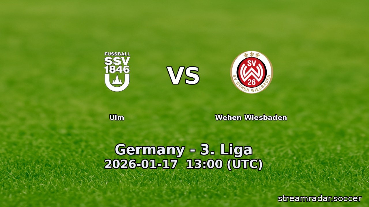 Ulm vs Wehen Wiesbaden