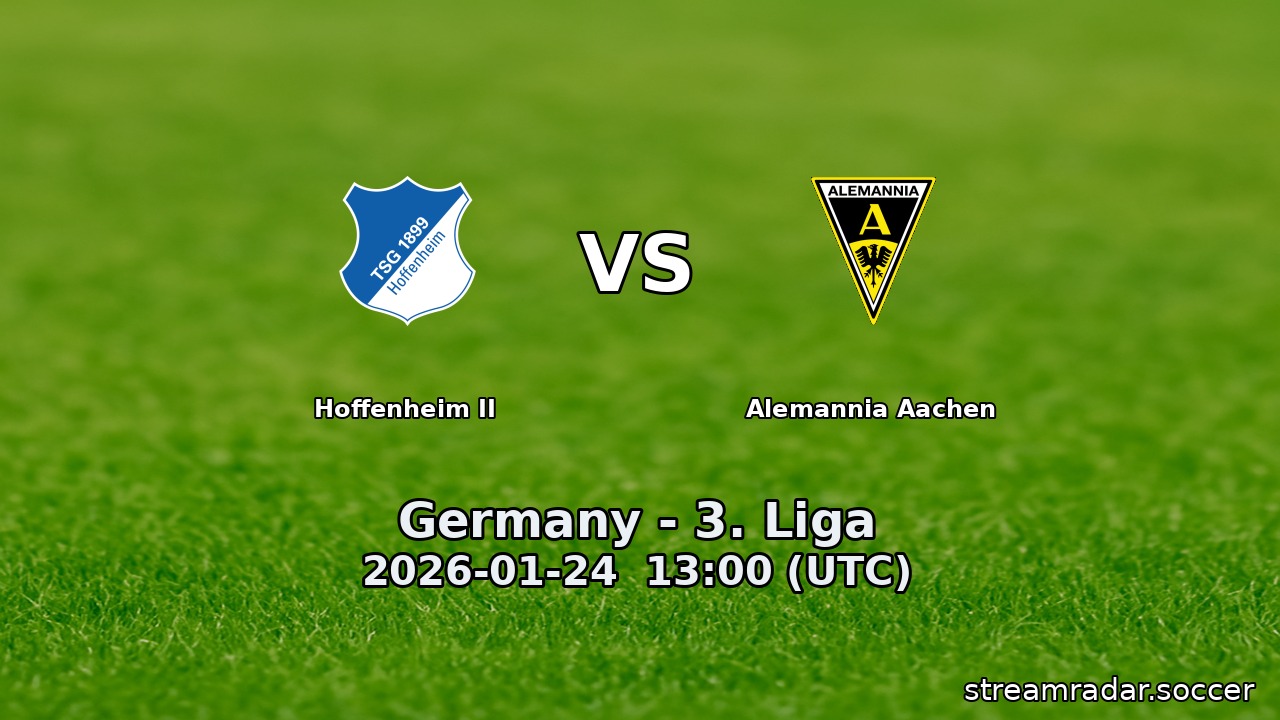 Hoffenheim II vs Alemannia Aachen