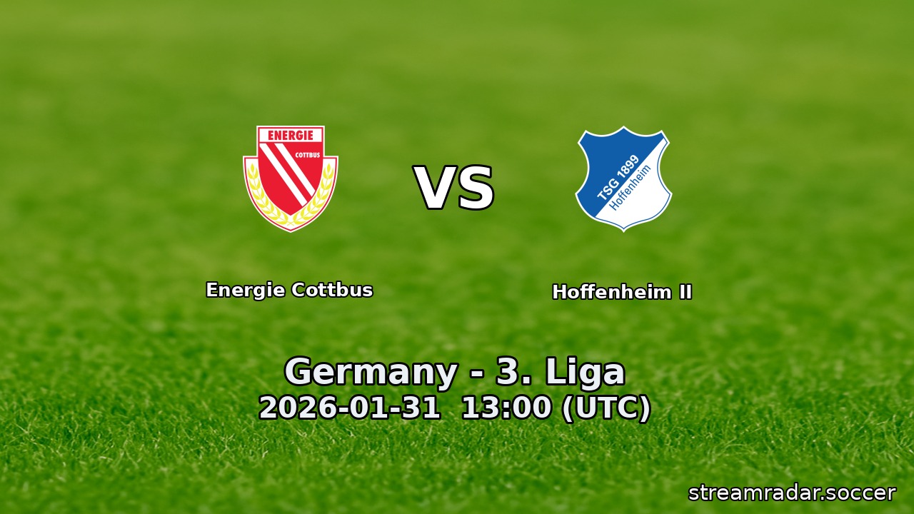 Energie Cottbus vs Hoffenheim II