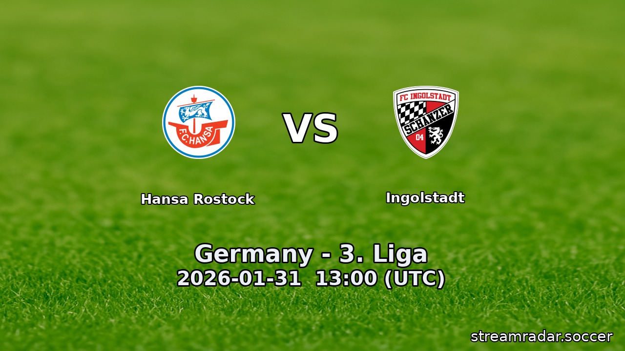 Hansa Rostock vs Ingolstadt