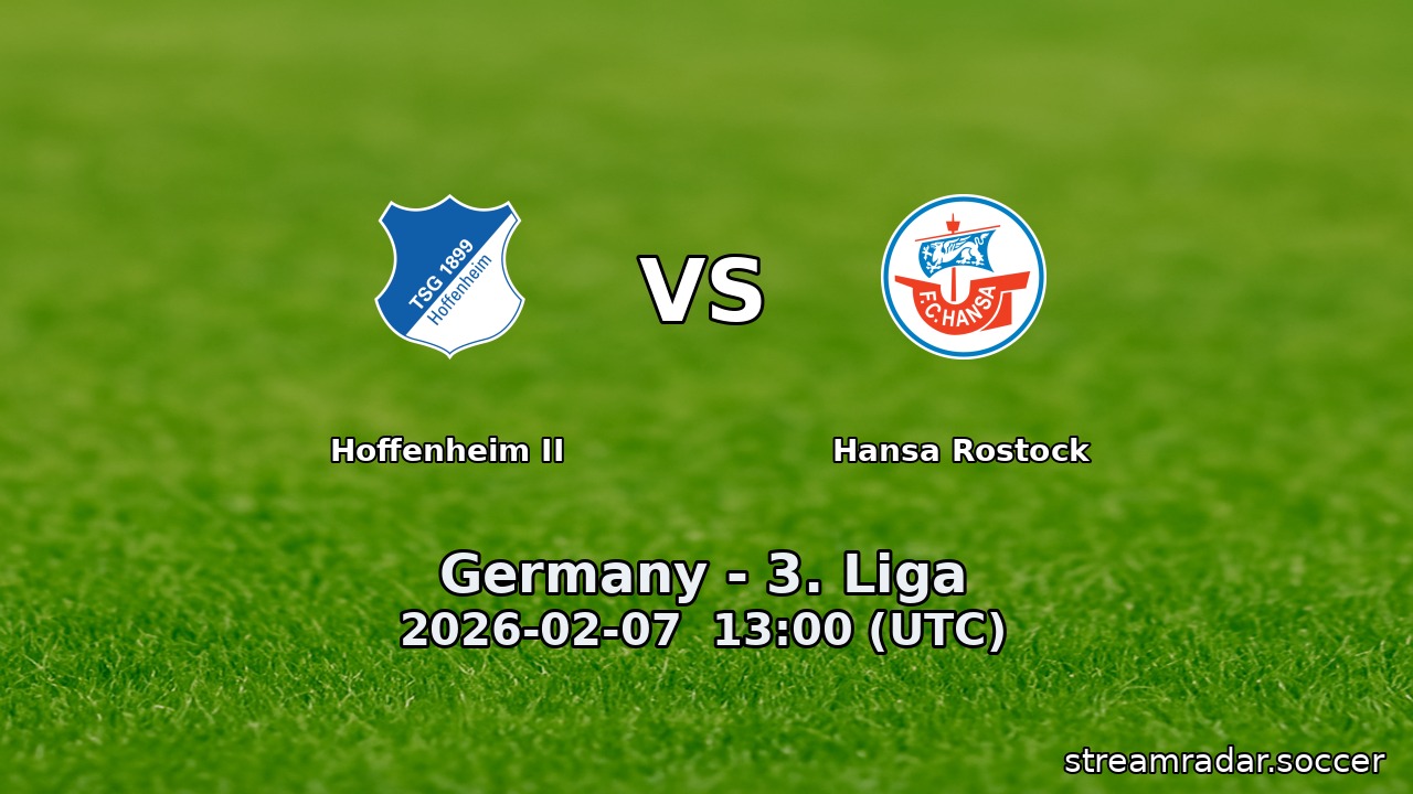 Hoffenheim II vs Hansa Rostock