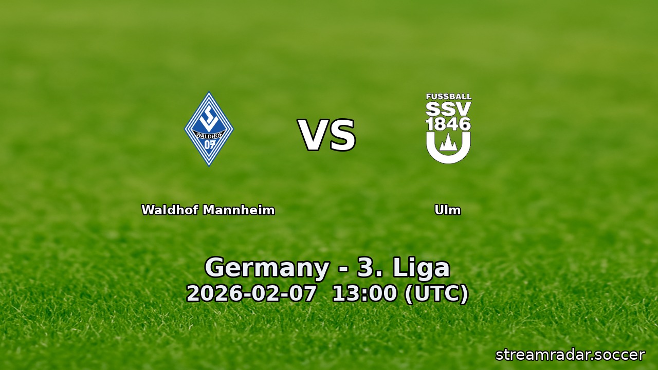 Waldhof Mannheim vs Ulm