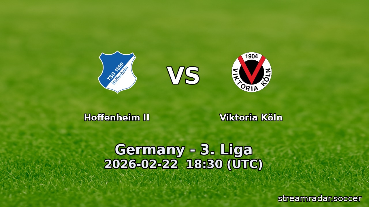 Hoffenheim II vs Viktoria Köln