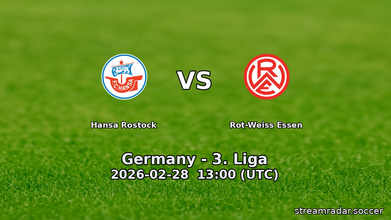 Hansa Rostock vs Rot-Weiss Essen