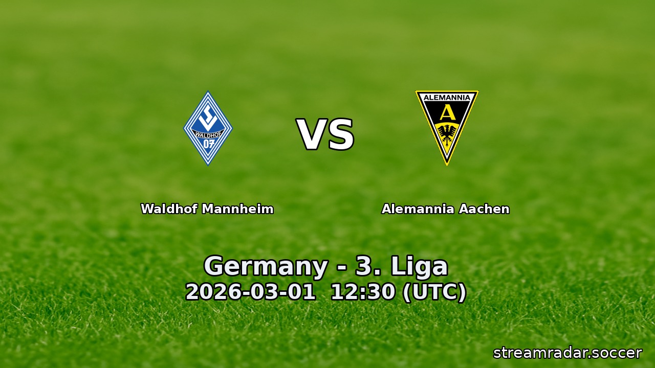 Waldhof Mannheim vs Alemannia Aachen