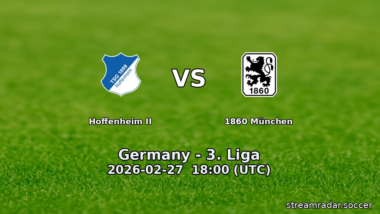 Hoffenheim II vs 1860 München