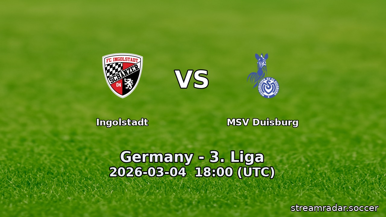 Ingolstadt vs MSV Duisburg