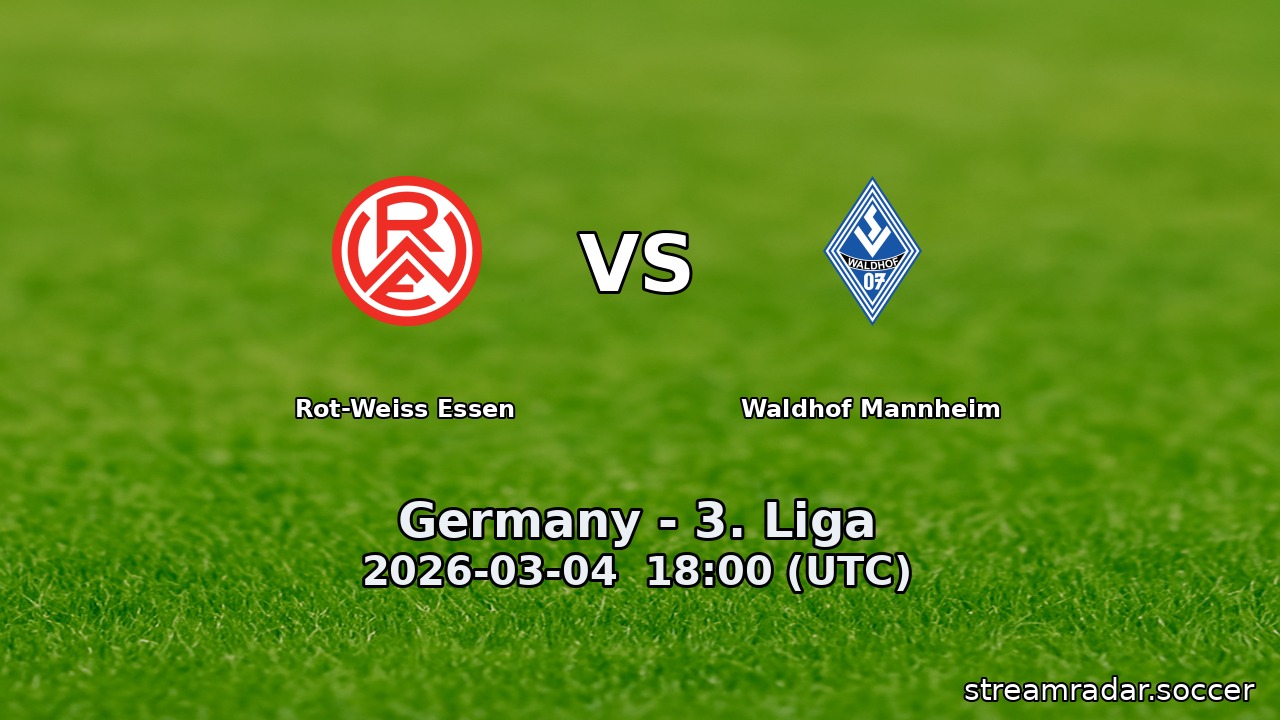 Rot-Weiss Essen vs Waldhof Mannheim