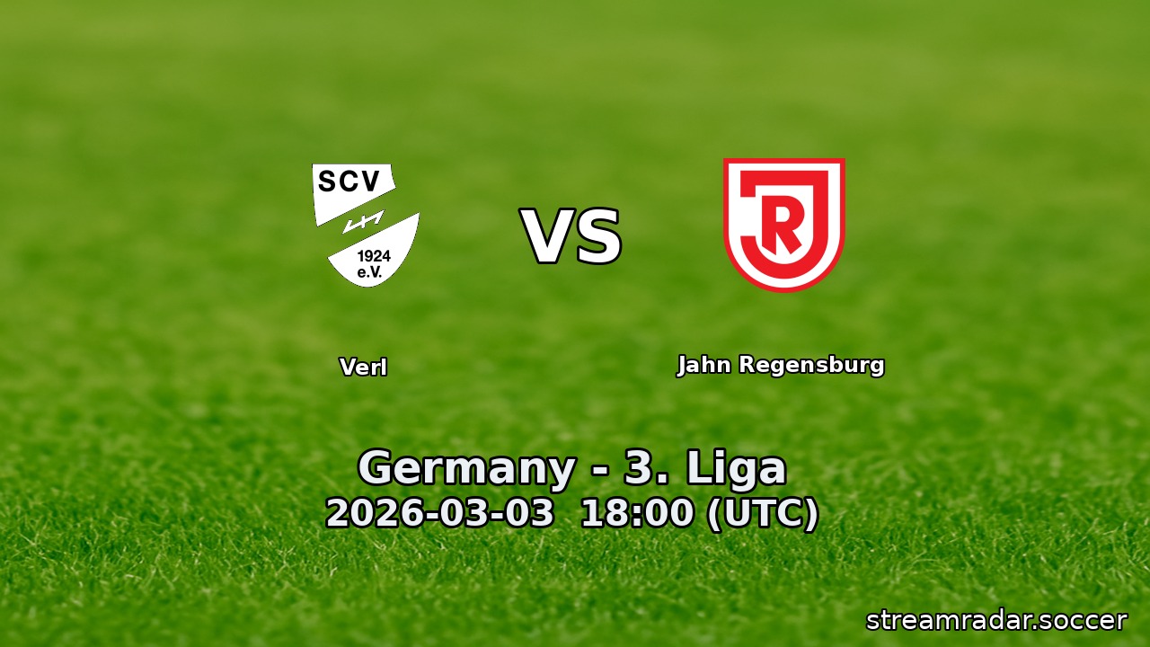 Verl vs Jahn Regensburg