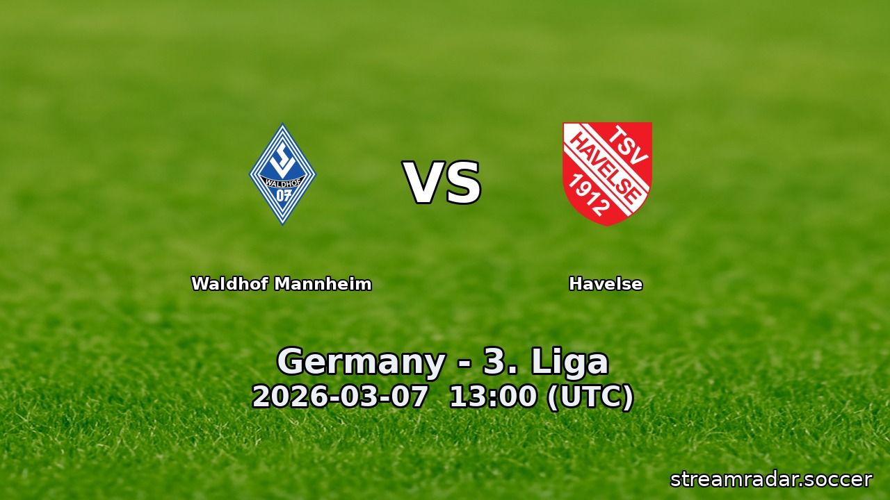 Waldhof Mannheim vs Havelse