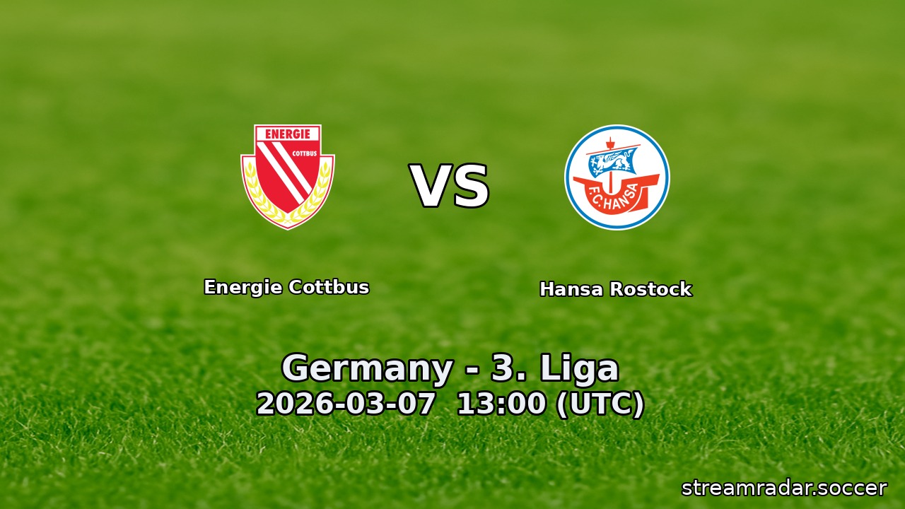 Energie Cottbus vs Hansa Rostock