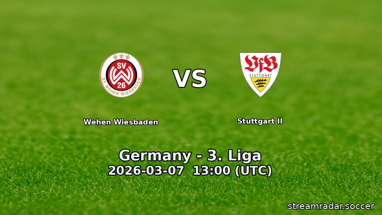 Wehen Wiesbaden vs Stuttgart II