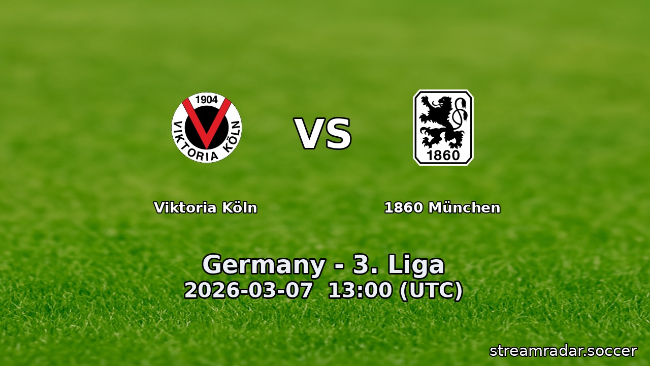 Viktoria Köln vs 1860 München