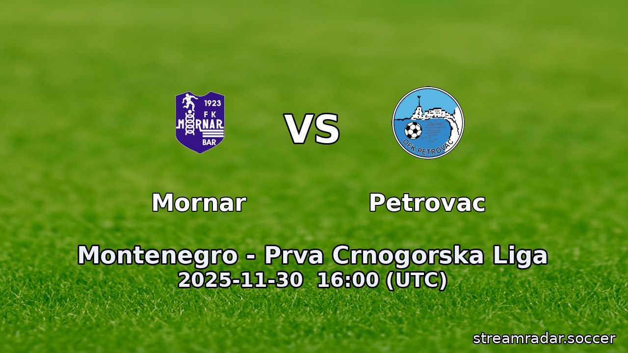 Mornar vs Petrovac