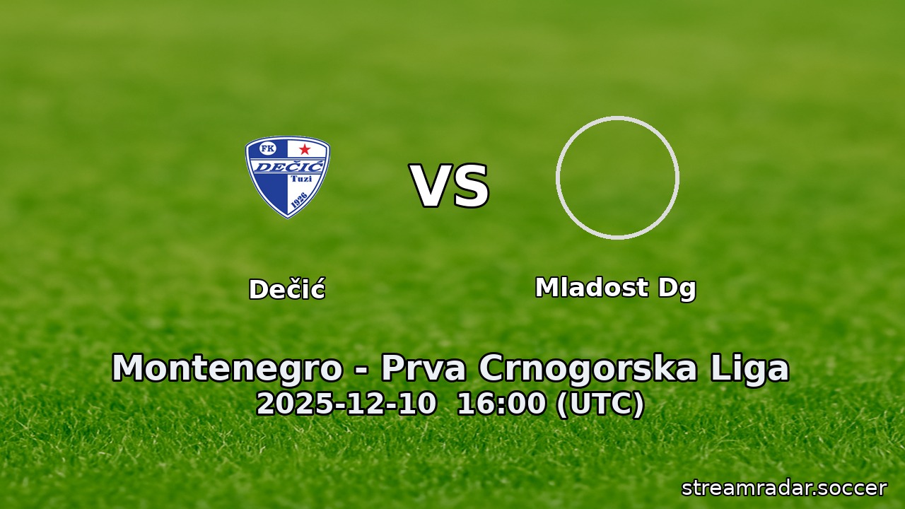 Dečić vs Mladost Dg