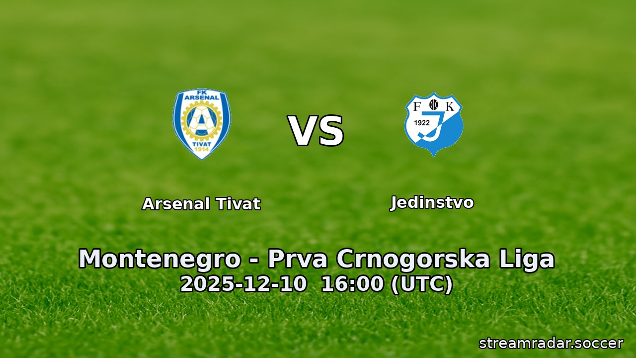 Arsenal Tivat vs Jedinstvo